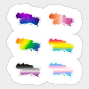 LGBTQ Flags Paint Smudge Sticker